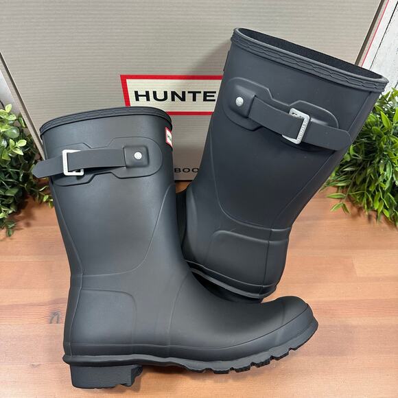 Hunter Women's Original Black Short Rain Boots Size 8 - Picture 4 of 6